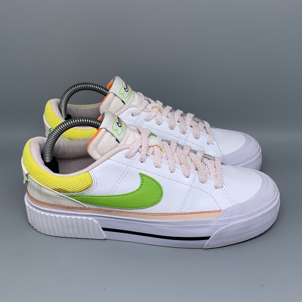 Nike Court Legacy Lift Feel Love White‎ Green Shoes FD0872-100 Women's Sz 9